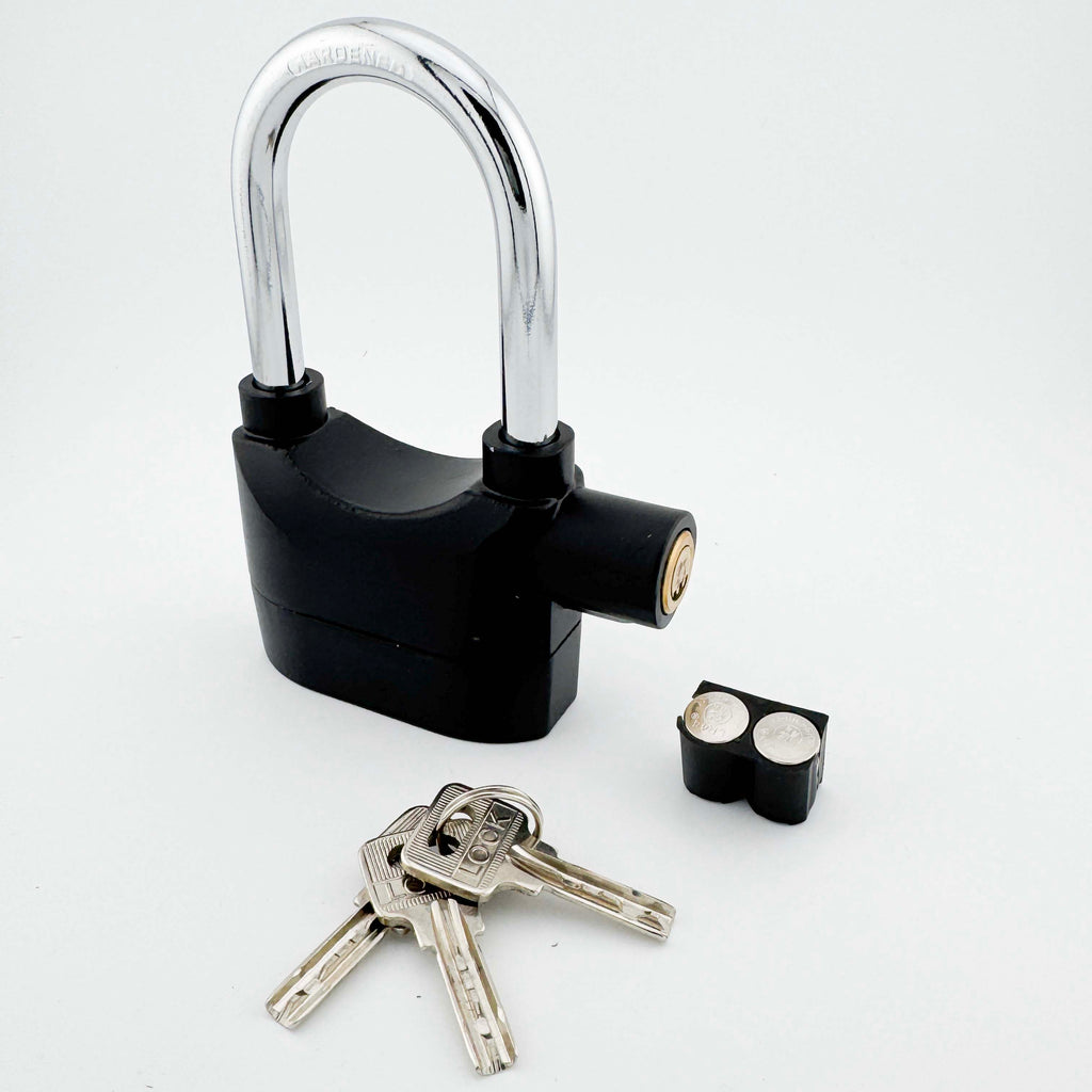 110db Alarm Lock Anti-Theft Padlock for Bicycle Motorcycle Built-in Sensor (Long)