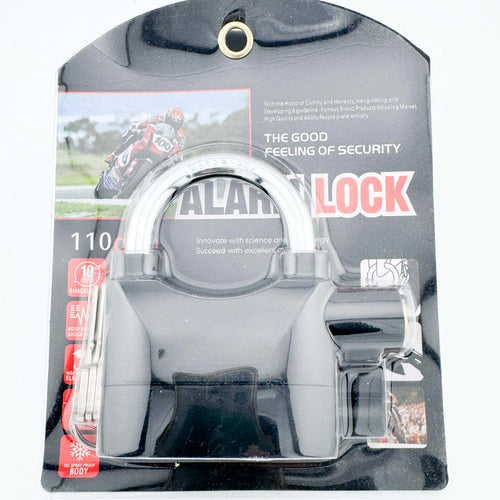 110db Alarm Lock Anti-Theft Padlock for Bicycle Motorcycle Built-in Sensor (Short)