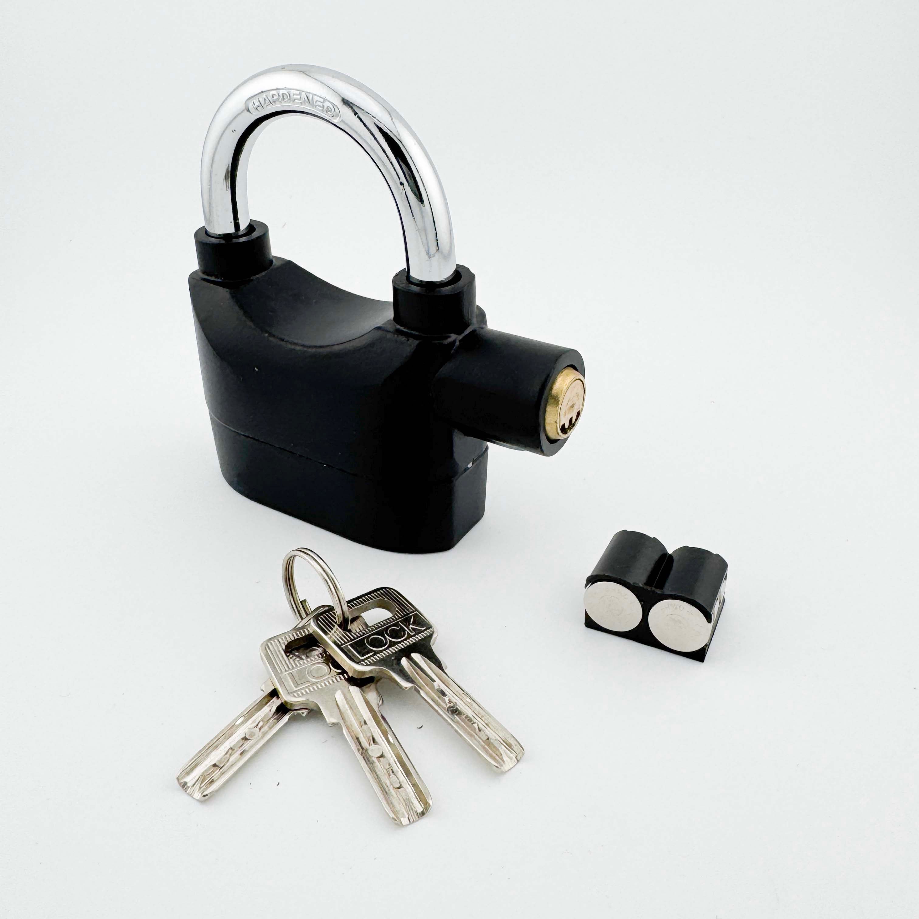 110db Alarm Lock Anti-Theft Padlock for Bicycle Motorcycle Built-in Sensor (Short)
