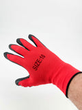 Red/Black Rubber Coated Glove